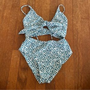Aila Blue Floral One Piece